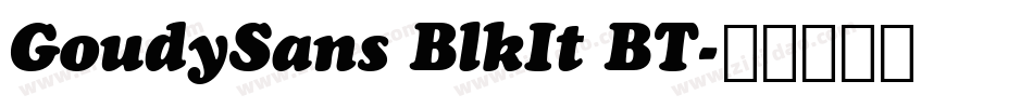 GoudySans BlkIt BT字体转换
